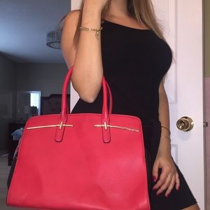 Red handbag